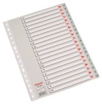 1718-SEPARADOR NUMERICO POLIPROPILENO MULTITALADRO 1-31 FORMATO FOLIO COLOR GRIS ESSELTE 47138