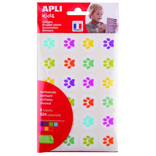 17181-BOLSA DE GOMETS - PEGATINAS HUELLAS DE GATITOS APLI 19721