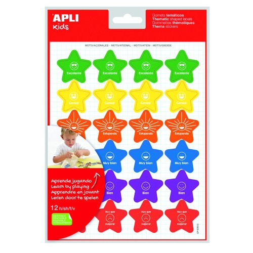 17182-BOLSA GOMETS - PEGATINAS TEMATICAS REMOVIBLES CON FRASES MOTIVACIONALES - 288 GOMETS, 12 HOJAS APLI 19224