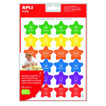 17182-BOLSA GOMETS - PEGATINAS TEMATICAS REMOVIBLES CON FRASES MOTIVACIONALES - 288 GOMETS, 12 HOJAS APLI 19224