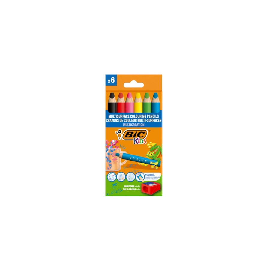 17208-ESTUCHE LAPICES TRIANGULARES MULTISUPERFICIE BLISTER 6UDS BIC 515220