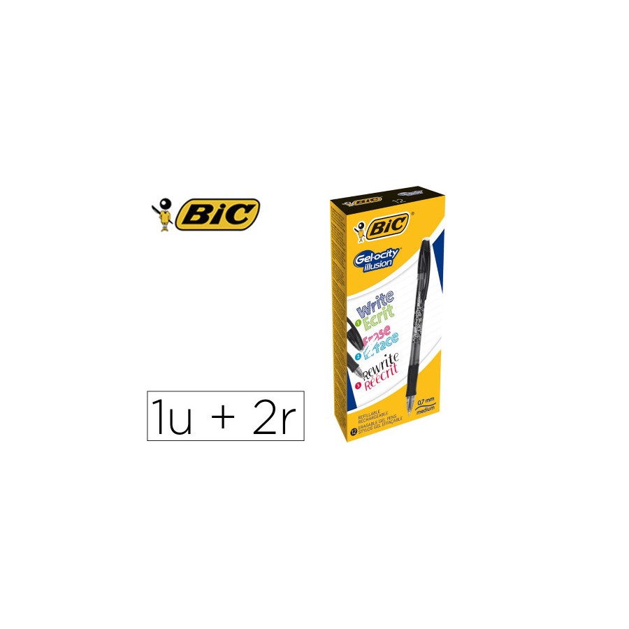 17218-BOLIGRAFO DE GEL BORRABLE NEGRO BIC 516523
