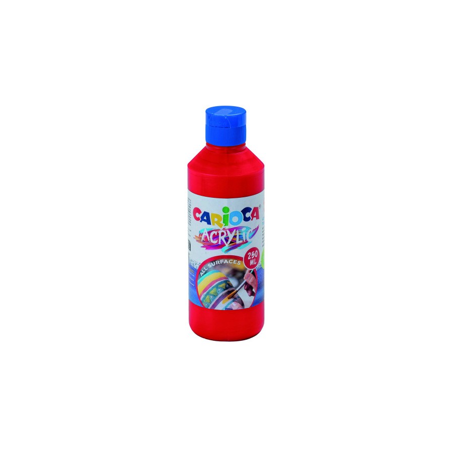 17224-BOTELLA PINTURA ACRILICA 250 ML. ROJO CARIOCA 40431/10