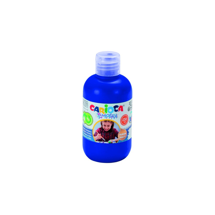 17228-BOTELLA TEMPERA 250 ML. AZUL CARIOCA 40424/05