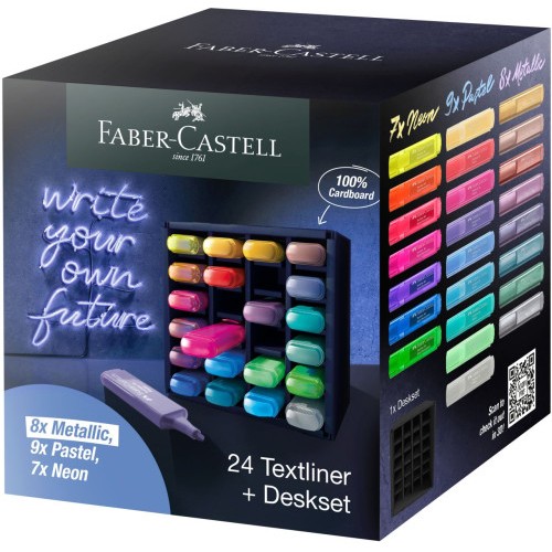 17237-Faber-Castell 254602 marcador 24 pieza(s) Punta de cincel Multicolor