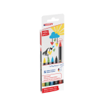 17243-Edding 4-1200-5-3 rotulador Aqua, Negro, Verde claro, Rojo, Amarillo 1 pieza(s)