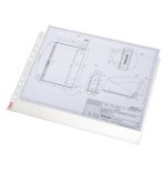 1726-BOLSA 10 FUNDAS MULTITALADRO APERTURA SUPERIOR FORMATO A3 APAISADO 80 MICRAS PP TRANSPARENTE ESSELTE 47182