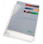 1728-BOLSA 10 FUNDAS FUELLE SIN SOLAPA MULTITALADRO GRAN CAPACIDAD FORMATO A4 170 MICRAS PVC TRANSPARENTE LEITZ 47561003