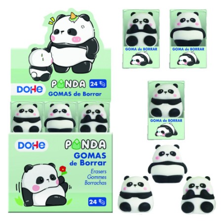 17292-EXPOSITOR CON 24 GOMAS DE BORRAR PANDA DOHE 79635