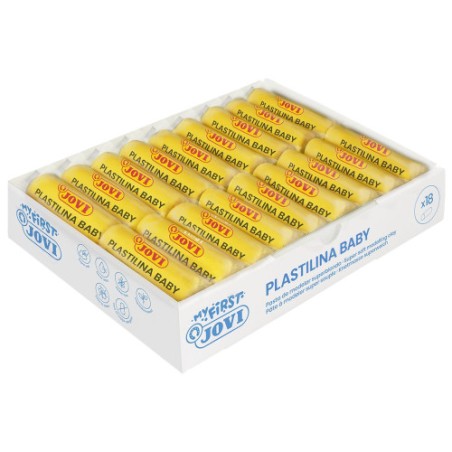 17309-MY FIRST PLASTILINA BABY CAJA 18 PASTILLAS PASTA PARA MODELAR SUPER BLANDA 38 G AMARILLO  NEW JOVI 37002
