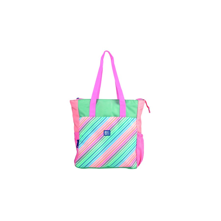 17317-TOTE BAG CONVERTIBLE COLOR BLOCK OXFORD 400182983