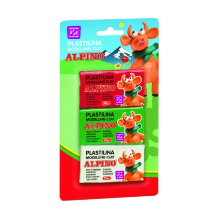 17320-BLISTER 3 UNIDADES PLASTILINA  DE 50 GRS. ALPINO DP000116