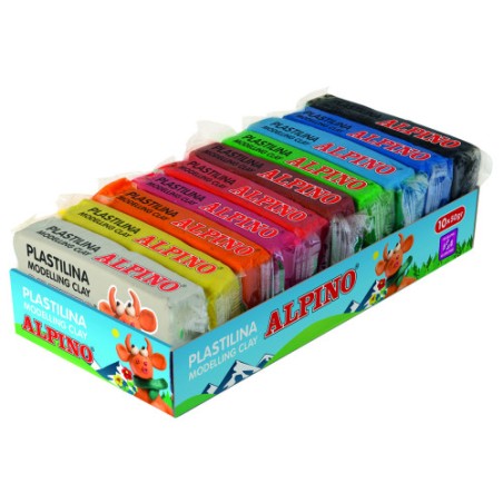 17323-BANDEJA PLASTILINA 10 PASTILLAS 50 GRS ALPINO DP000202