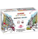 17330-ESTUCHE 36 SKETCH MARKERS COLOR EXPERIENCE ALPINO AR001066