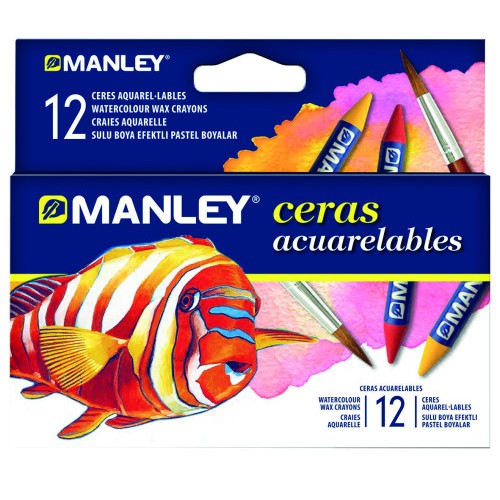 17339-ESTUCHE 12 CERAS ACUARELABLES MANLEY MNQ00412
