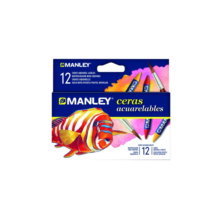 17339-ESTUCHE 12 CERAS ACUARELABLES MANLEY MNQ00412