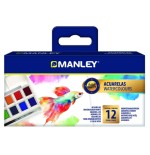 17341-ESTUCHE ACUARELA 12 COLORES MANLEY MAQ00012