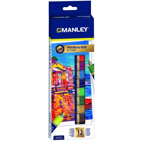 17342-ESTUCHE PINTURA AL OLEO 12 X 12ML MANLEY MOP00012