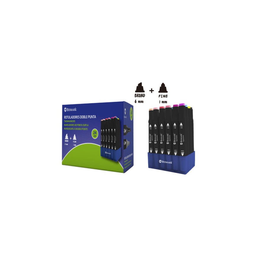 17361-ESTUCHE 24 ROTULADORES DOBLE PUNTA BISMARK 331976