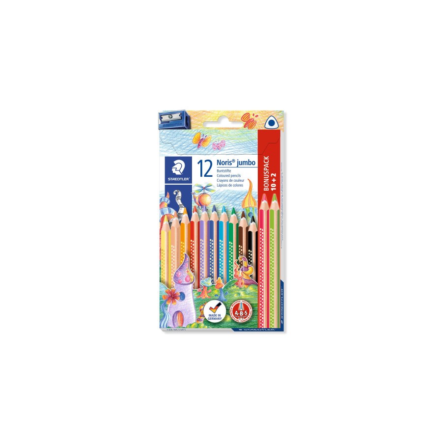 17380-Staedtler 128 Negro, Azul, Burdeos, Marron, Verde, Azul claro, Verde claro, Naranja, Melocoton, Rojo, Violeta, Ama