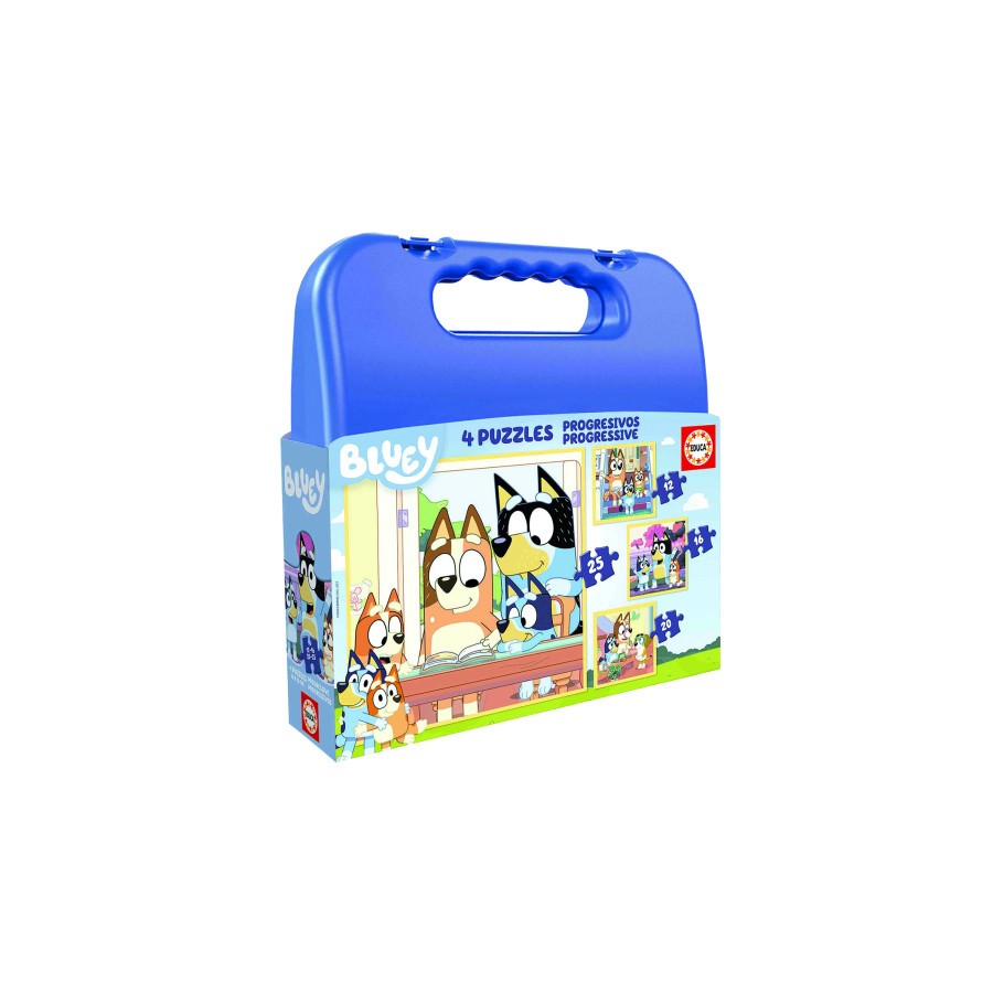 17385-MALETA PUZZLES PROGRESIVOS BLUEY 12-16-20-25 EDUCA 19830