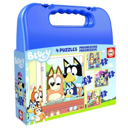 17385-MALETA PUZZLES PROGRESIVOS BLUEY 12-16-20-25 EDUCA 19830