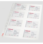 1740-BOLSA 10 FUNDAS TARJETAS VISITAS MULTITALADRO PVC FORMATO A4 110 MICRAS ESSELTE 78930