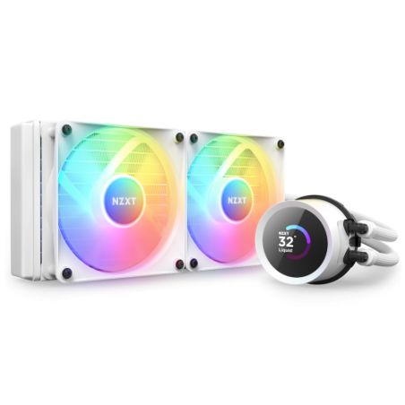 17452-NZXT Kraken 240 RGB Procesador Sistema de refrigeracion liquida todo en uno 12 cm Blanco 1 pieza(s)