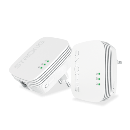 17480-Strong POWERL600DUOMINI adaptador de red PowerLine 600 Mbit/s Ethernet Blanco 2 pieza(s)