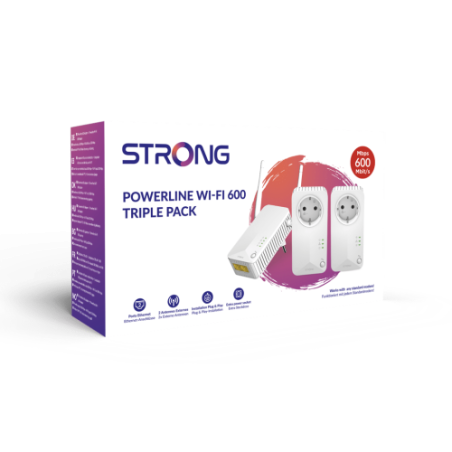 17491-Strong Powerline WiFi 600 Triple Pack V2 600 Mbit/s Ethernet Blanco 3 pieza(s)