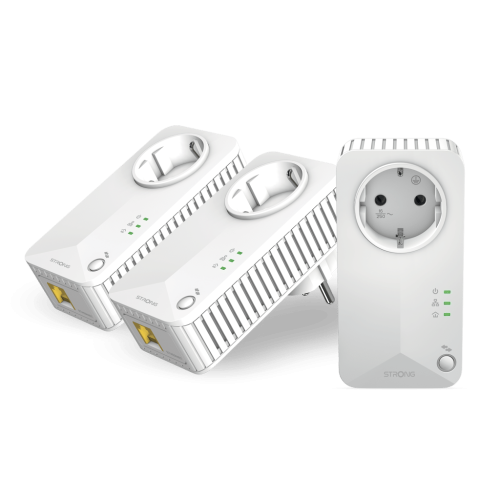 17492-Strong Powerline 600 Triple Pack EU V2 600 Mbit/s Ethernet Blanco 3 pieza(s)