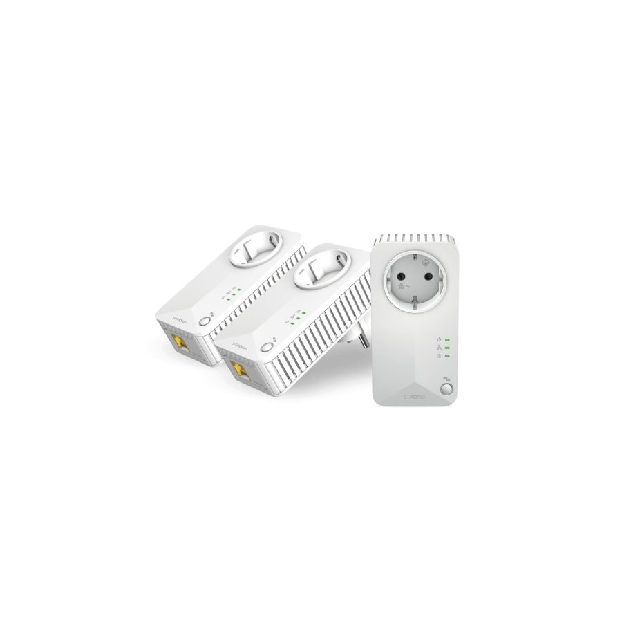 17492-Strong Powerline 600 Triple Pack EU V2 600 Mbit/s Ethernet Blanco 3 pieza(s)