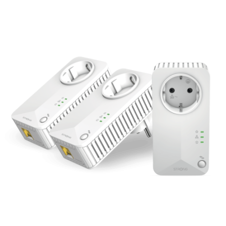 17492-Strong Powerline 600 Triple Pack EU V2 600 Mbit/s Ethernet Blanco 3 pieza(s)