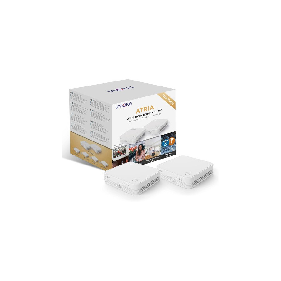 17494-Strong WI-FI MESH HOME KIT 1200 sistema Wi-Fi Mesh (Wi-Fi en malla) Doble banda (2,4 GHz / 5 GHz) Wi-Fi 5 (802.11a