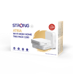 17496-Strong WI-FI MESH HOME TRIO PACK 1200 Doble banda (2,4 GHz / 5 GHz) Wi-Fi 5 (802.11ac) Blanco 3 Interno