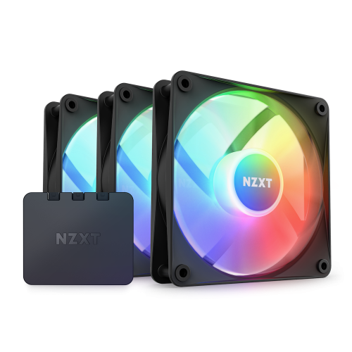 17512-NZXT F120 RGB Core Triple Pack Carcasa del ordenador Ventilador 12 cm Negro 3 pieza(s)