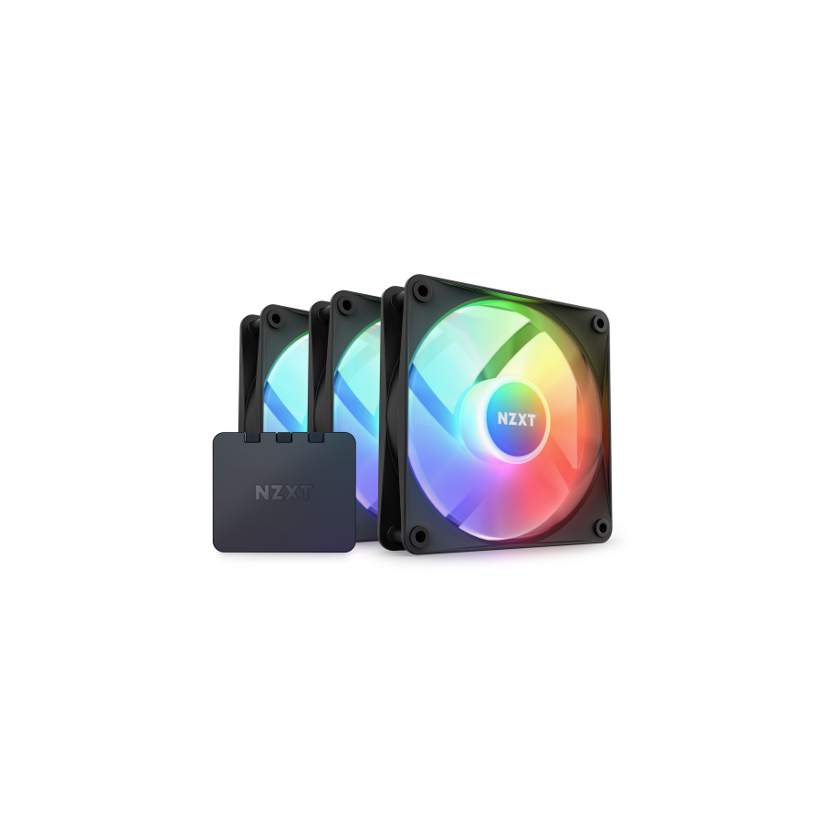 17512-NZXT F120 RGB Core Triple Pack Carcasa del ordenador Ventilador 12 cm Negro 3 pieza(s)