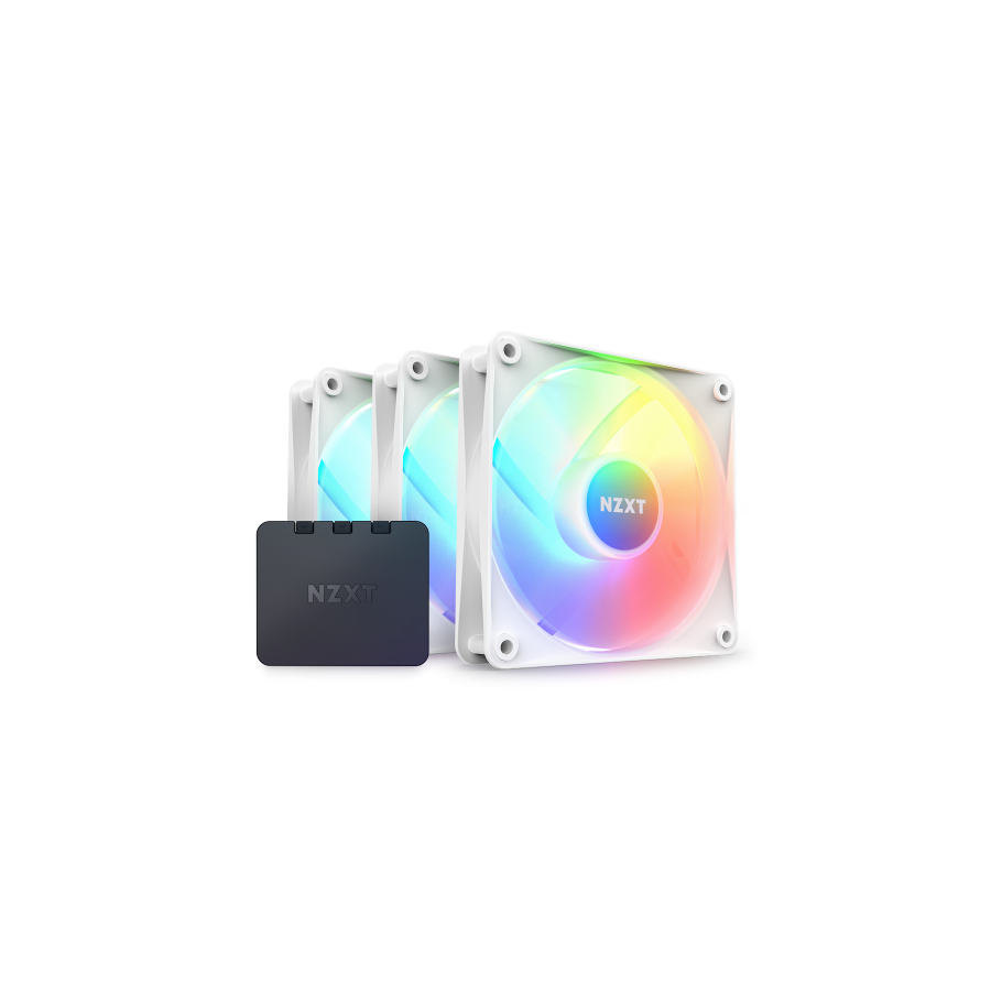 17513-NZXT F120 Core RGB Carcasa del ordenador Ventilador 12 cm Blanco 3 pieza(s)