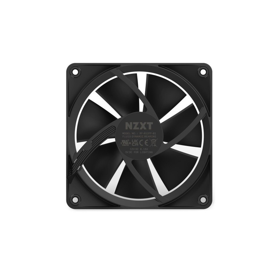 17515-NZXT F120 RGB Carcasa del ordenador Ventilador 12 cm Negro 1 pieza(s)