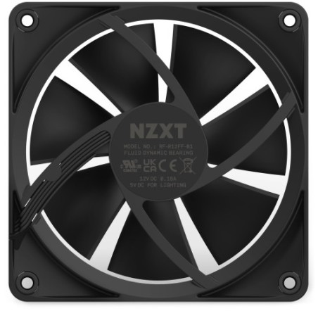 17515-NZXT F120 RGB Carcasa del ordenador Ventilador 12 cm Negro 1 pieza(s)