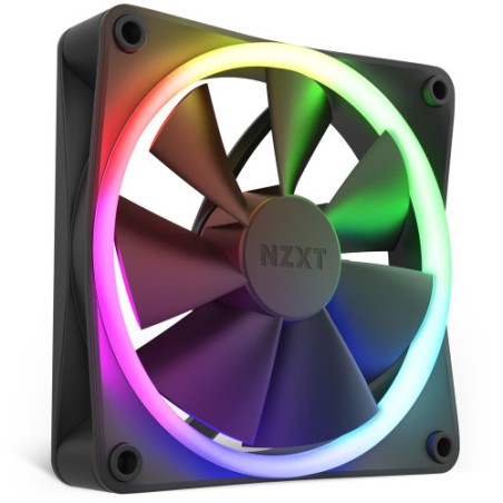 17516-NZXT F120 RGB Carcasa del ordenador Ventilador 12 cm Negro 1 pieza(s)