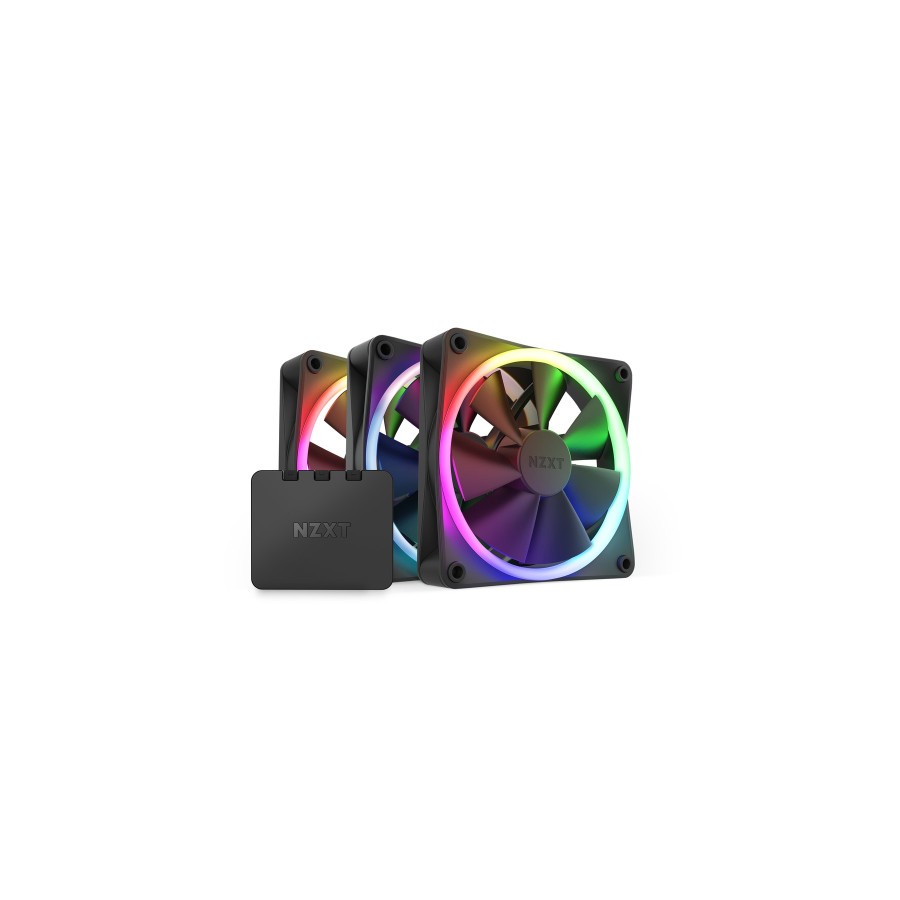 17529-NZXT F120 RGB Triple Pack Carcasa del ordenador Ventilador 12 cm Negro 3 pieza(s)