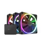17529-NZXT F120 RGB Triple Pack Carcasa del ordenador Ventilador 12 cm Negro 3 pieza(s)