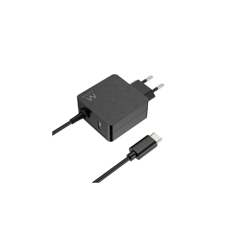 17571-Ewent EW3979 cargador de dispositivo movil Portatil Negro Corriente alterna Carga rapida Interior