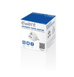 17578-Ewent EW1480 adaptador de enchufe electrico Universal Blanco