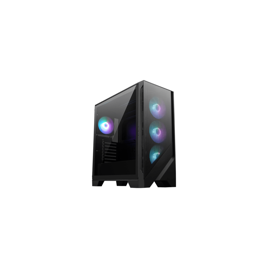 17696-MSI MAG FORGE 320R AIRFLOW carcasa de ordenador Micro Torre Negro, Transparente