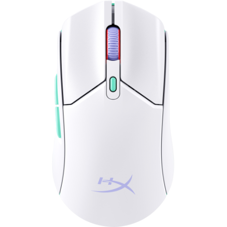 17719-HP HyperX Pulsefire Haste 2 Core inalambricos: raton gaming (blanco/verde/purpura)