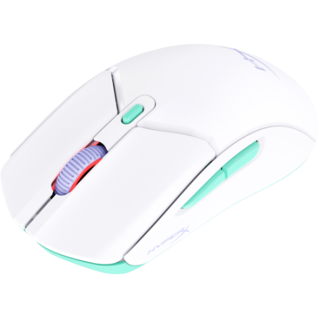 17720-HP HyperX Pulsefire Haste 2 Core inalambricos: raton gaming (blanco/verde/purpura)
