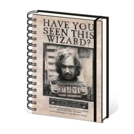 17809-CUADERNO A5 CON ESPIRAL SIRIUS BLACK BUSCADO 21 X 15 CM PYRAMID INTERNATIONAL REDSTRING SR72252