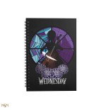 17813-CUADERNO WEDNESDAY CON CELLO 14,5X21 CM CINEREPLICAS REDSTRING CR5174
